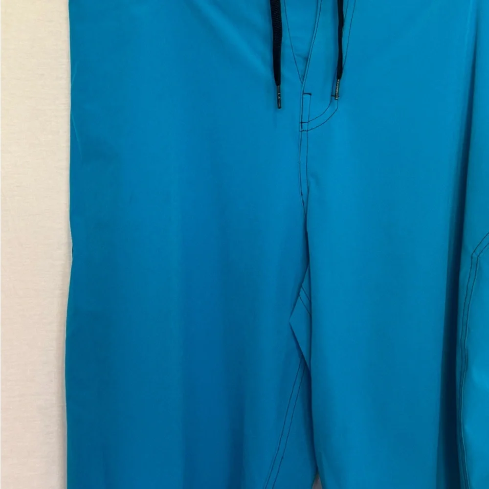 F-122 Men’s OP Teal Blue Lined Summer Swim Board Shorts Size‎ 38